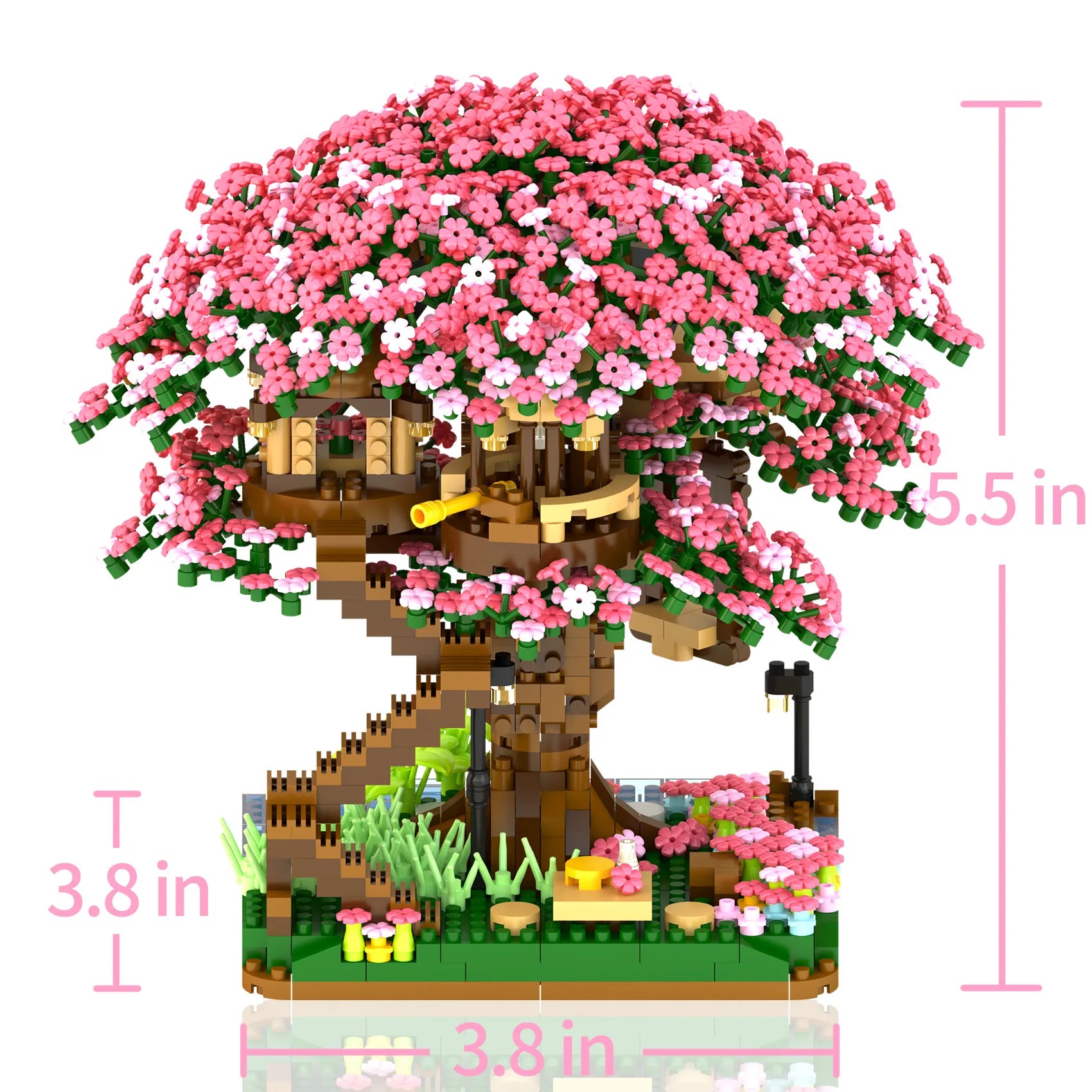 1080PCS Four Seasons Tree House City Building Blocks Tree House Room Home Building Blocks Set Children's Toys Gift