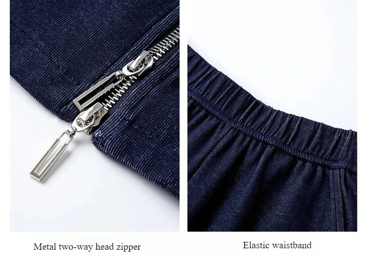 VIMLY 2 Piece Pant Set Woman Casual Outfits Women's Pant Suit 2025 Blue Stand-up Collar Jacket and Trouser Female Clothing A0119