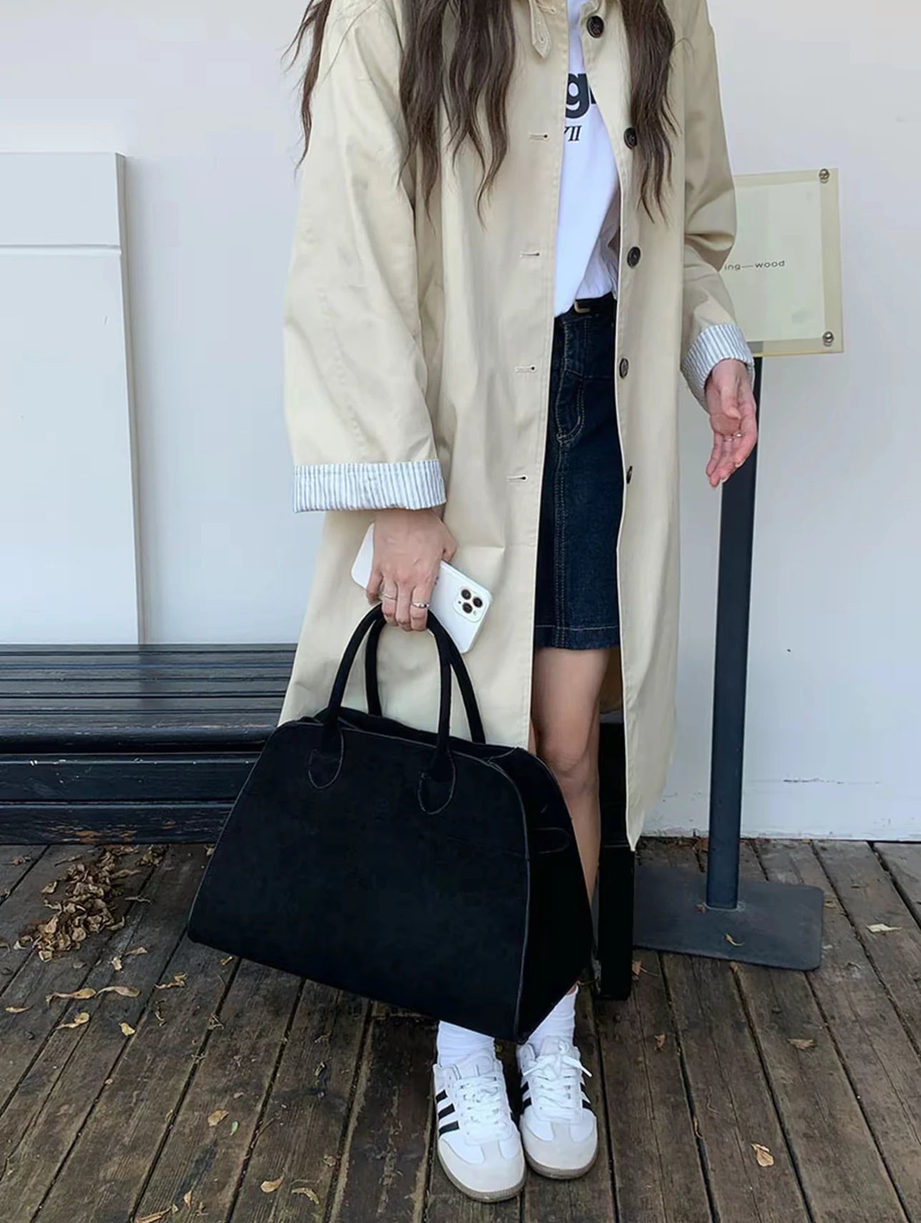 Suede Soft Genuine Leather Tote Bag High Quality Margaux 15 Cowhide Handbag Large Capacity Fashion Casual Women Shoulder Bag